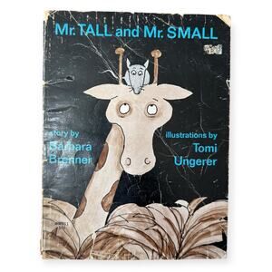 Vintage Mr. Tall and Mr. Small Book Barbara Brenner Tomi Ungerer 1st Print